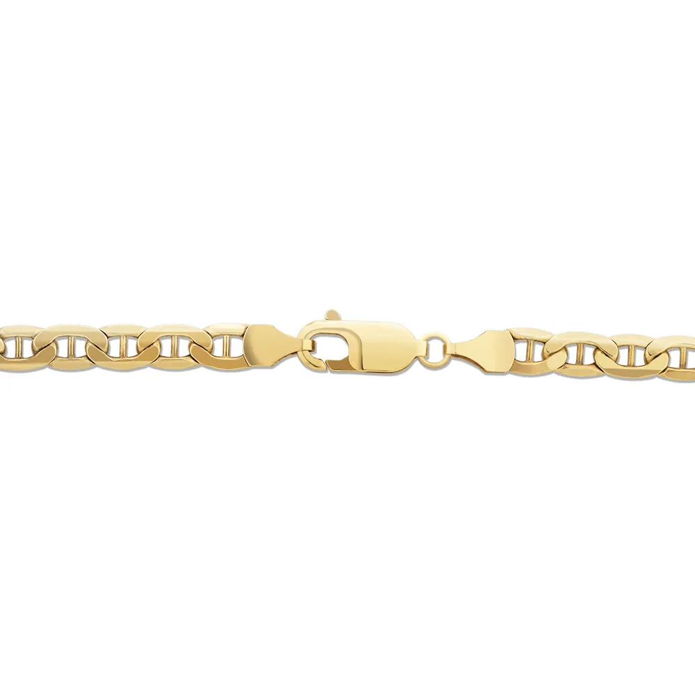 Michael Hill 19cm (7.5) 4.5mm-5mm Width Hollow Anchor Bracelet in 10kt  Yellow Gold