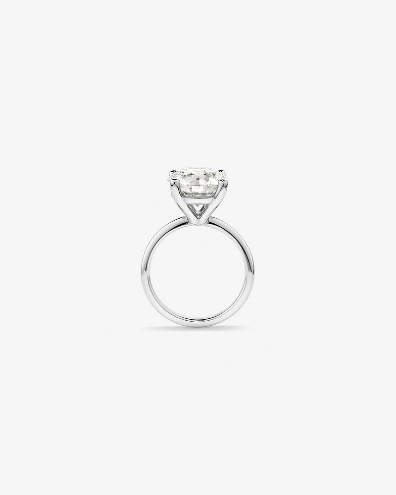 5,00 Carats Poids Total Bague De Fiançailles Solitaire En Diamant Rond Brillant Cultivé En Laboratoire, En Platine