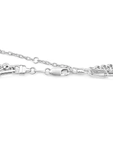 50cm (20") Curb and Paperclip Chain in Sterling Silver