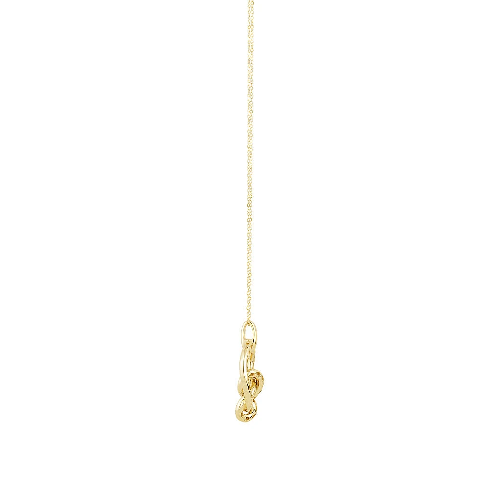 Small Knots Pendant with 0.13 Carat TW of Diamonds in 10kt Yellow Gold