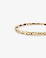 Diamond-Cut Crossaint Bangle in 10kt Yellow Gold