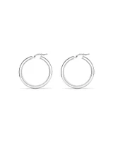 25mm Hoop Earrings in Sterling Silver