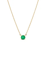 Necklace with Emerald in 10kt Yellow Gold