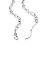 45cm 6.5mm-7mm Width Paperclip Chain in Sterling Silver