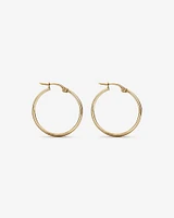 20mm Round Hoop Earrings in 10kt Yellow Gold