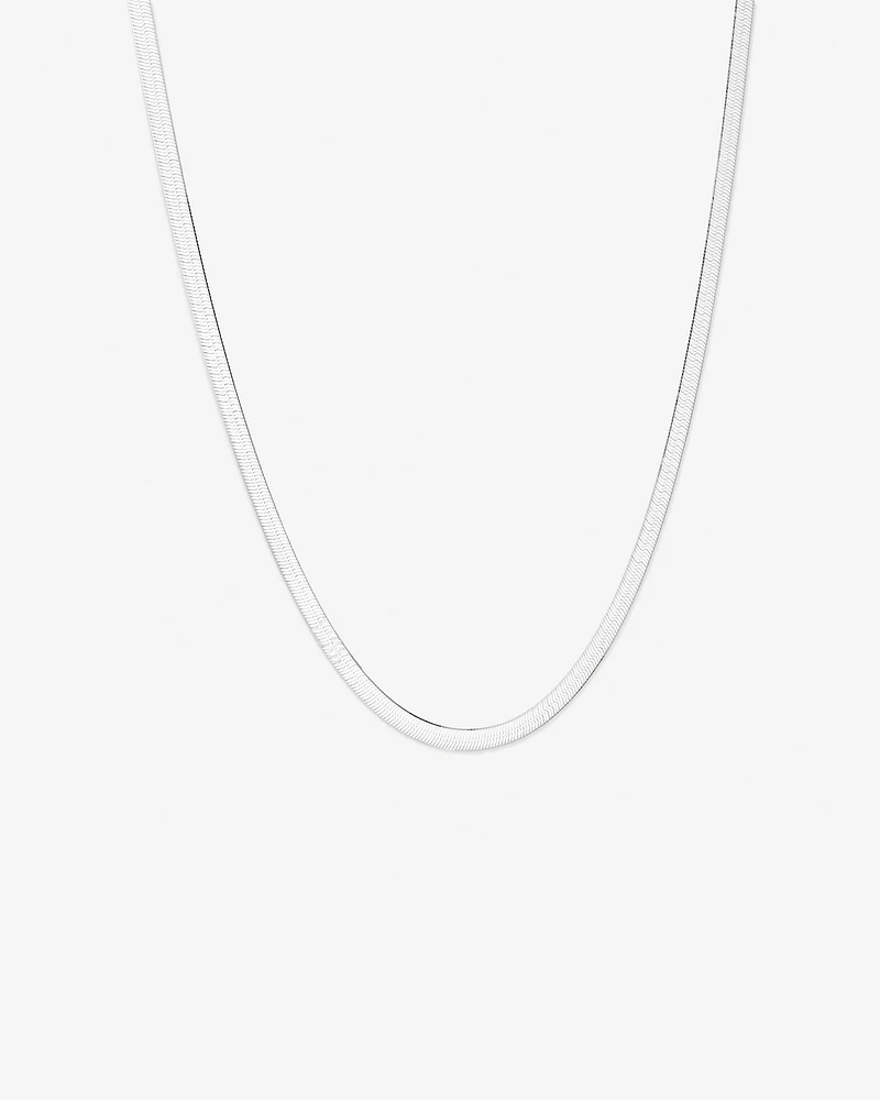 45cm (17") 4.5mm-5mm Width Snake Chain In Sterling Silver