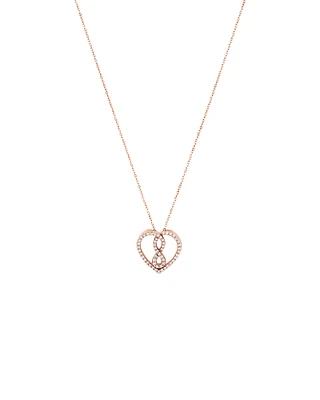 Small Infinitas Pendant with 1/4 Carat TW of Diamonds in 10kt Rose Gold