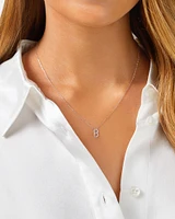 A' Initial necklace with 0.10 Carat TW of Diamonds in 10kt White Gold