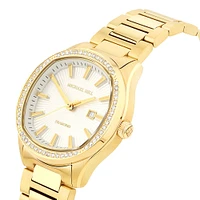 Ladies 0.40 Carat TW Diamond Quartz Watch in Yellow Gold Tone Stainless Steel