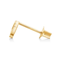 G Initial Single Stud Earring in 10kt Yellow Gold