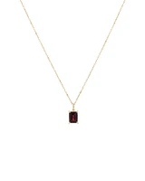 Garnet Pendant in 10kt Yellow Gold