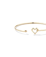 Open Heart Bangle in 10kt Yellow Gold