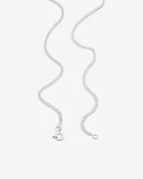 60cm (24") 1.5mm - 2mm Width Curb Chain in 925 Sterling Silver