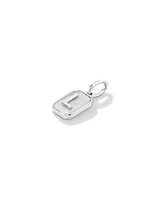 Letter Z Mother of Pearl Initial Pendant in Sterling Silver