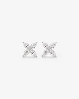 0.62 Carat TW Floret Laboratory-Grown Diamond Stud Earrings in 10kt White Gold