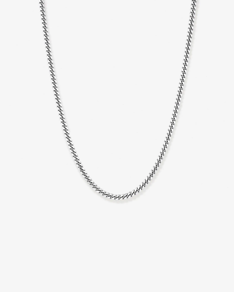 Collier Chaîne Gourmette Miami 55 Cm (22") Largeur 5,35 Mm En Argent Sterling