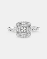 Engagement Ring with 1/2 Carat TW of Diamonds in 10kt White Gold