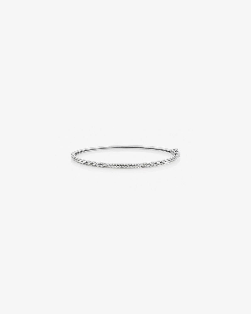 Pave Bangle with 0.50 Carat TW of Diamonds in 10kt White Gold