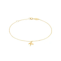 19cm (7.5") C Initial Bracelet in 10kt Yellow Gold