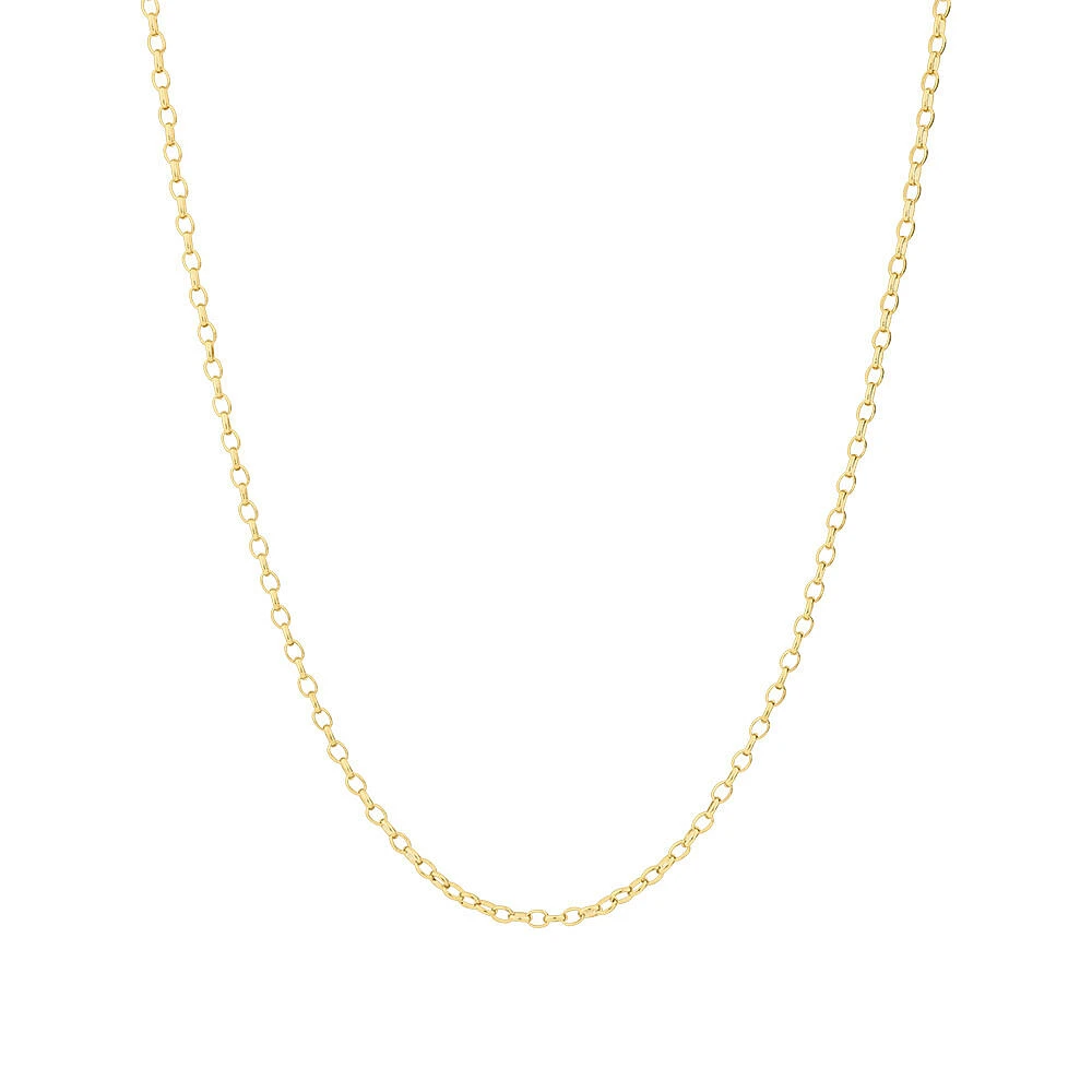 60cm (24") Oval Belcher Chain in 10kt Yellow Gold