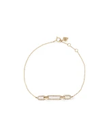 0.26 Carat TW Diamond Paperclip Bracelet in 10kt Yellow Gold