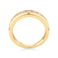 Bague pour homme avec 1 carat de diamants en or jaune 10 carats