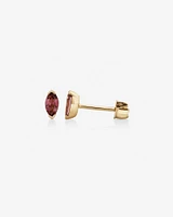 Marquise Cut Pink Tourmaline Stud Earrings in 10kt Yellow Gold