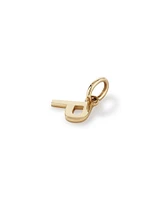 Letter Q Initial Pendant in 10kt Yellow Gold