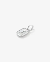 Letter Z Mother of Pearl Initial Pendant in Sterling Silver