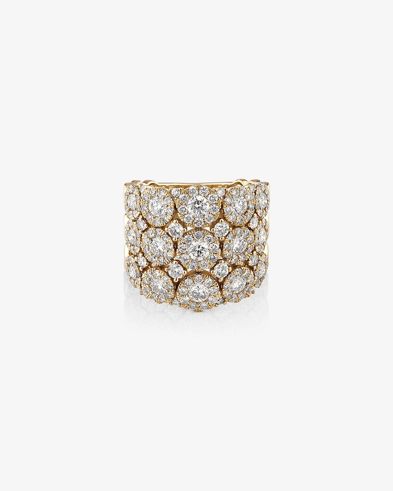 3 Row Bubble Ring with 3.00 Carat TW Diamonds in 14kt Gold