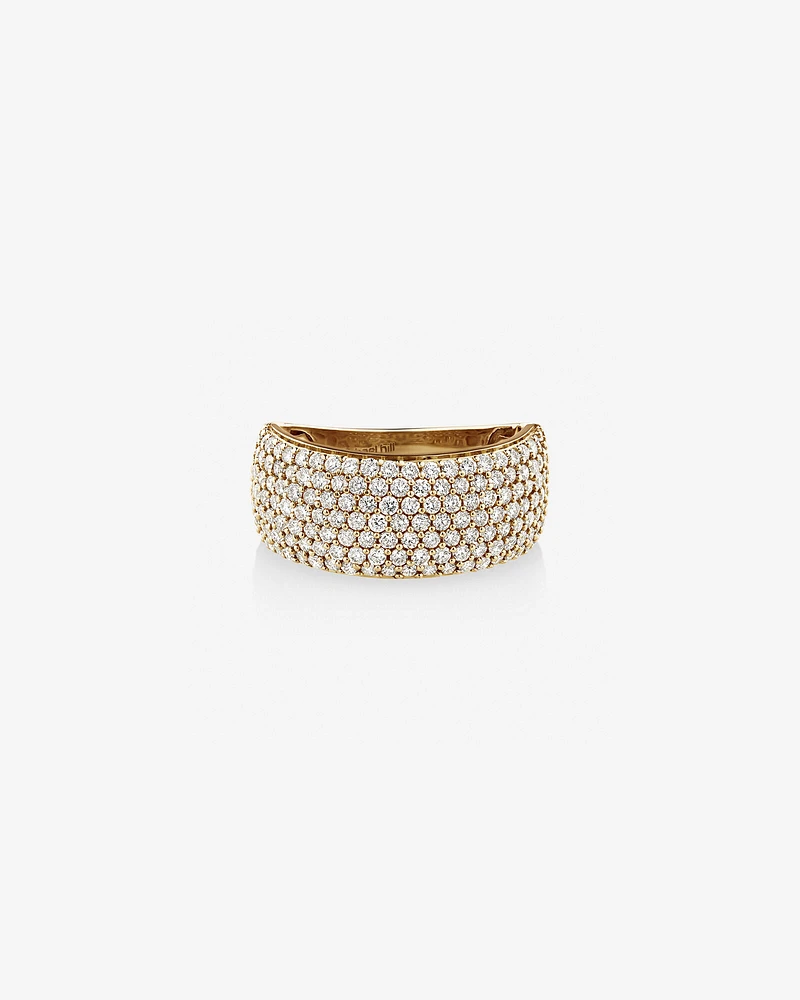 Pave Ring with 1.50 Carat TW of Diamonds in 10kt Yellow Gold