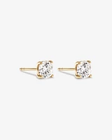 Carat TW Laboratory-Grown Diamond Solitaire Stud Earrings in 14kt Gold