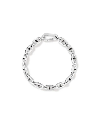 Bracelet pour hommes en argent sterling avec diamants noirs de 0,30 carat au total