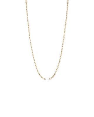 60cm (24") Round Paperclip Open Pendant Chain in 10kt Yellow Gold