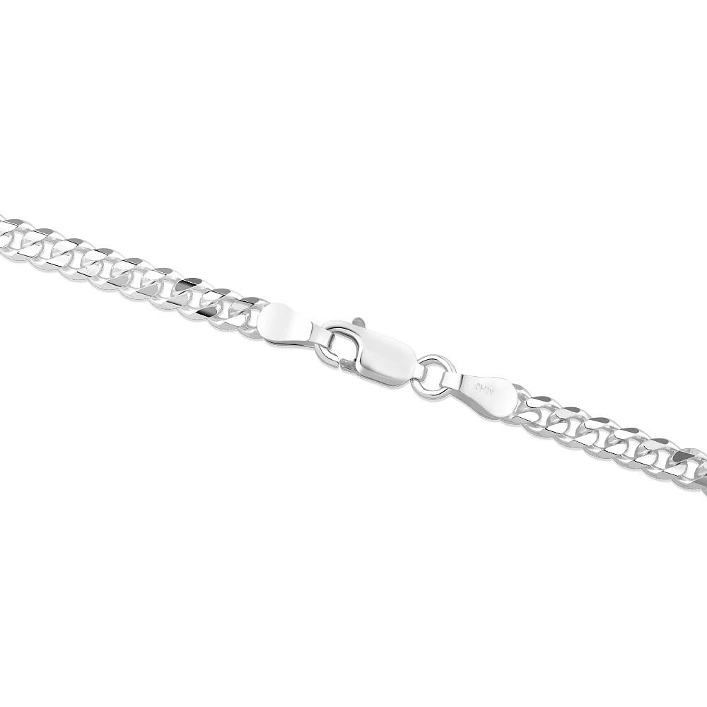 60cm (24") 3.4mm Width Curb Chain in Sterling Silver