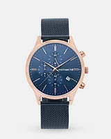 Men's Chronograph Watch in Black Tone Stainless Steel