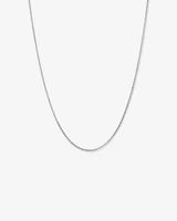 55cm (22") 2-2.5mm Width Fine Curb Chain Necklace in Sterling Silver