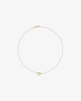 Double Open Heart Necklace in 10kt Yellow Gold