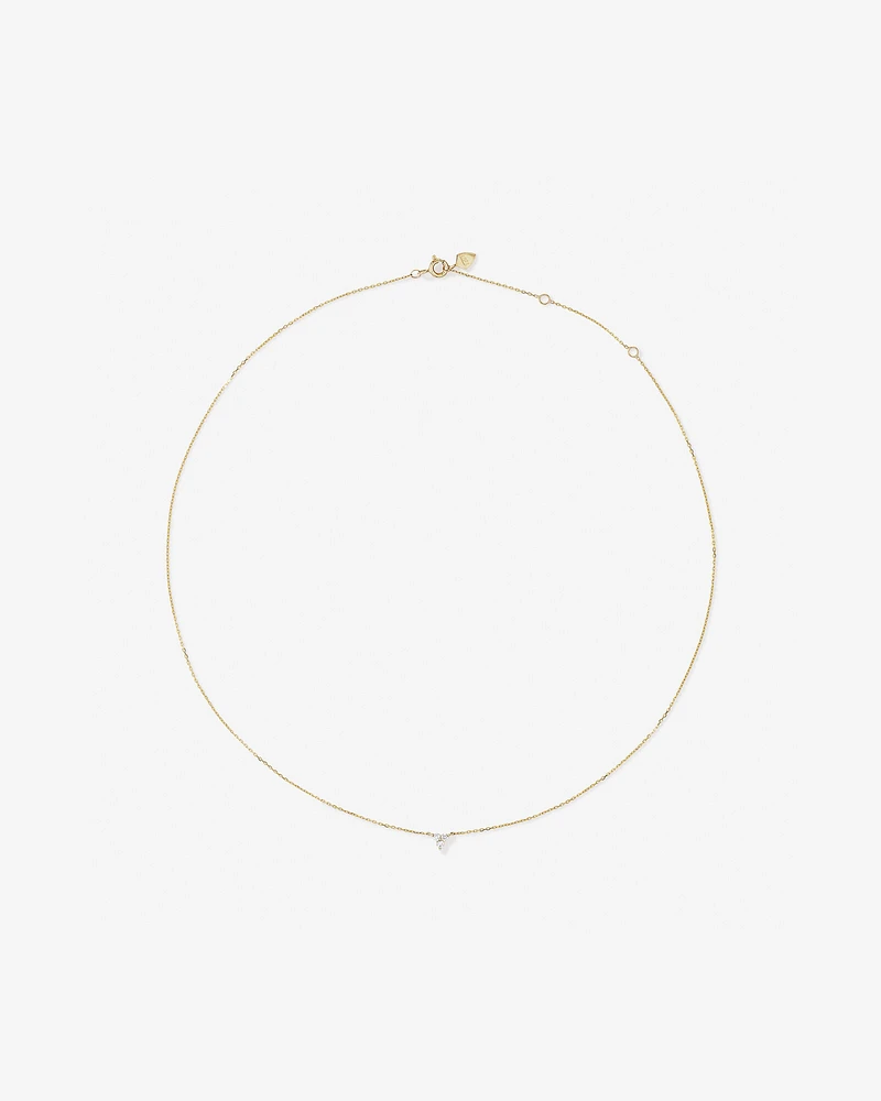 Necklace With 0.08 Carat TW Diamonds in 10kt Yellow Gold