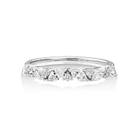 Wedding Ring with 0.56 Carat TW Diamonds in 14kt White Gold