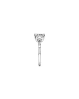 2.86 Carat TW Radiant Cut Laboratory-Grown Diamond Fancy Cut Side Stone Engagement Ring in 14kt White Gold