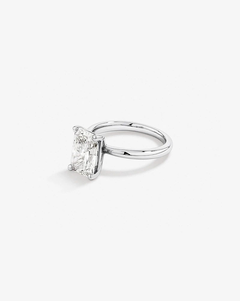 3.00 Carat TW Radiant Cut Laboratory-Grown Diamond Solitaire Engagement Ring in Platinum