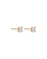 Carat TW Laboratory-Grown Diamond Solitaire Stud Earrings in 14kt Gold