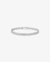 3.37 Carat TW Baguette Diamond Tennis Bracelet in 14kt White Gold