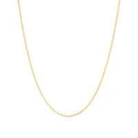 50cm (20") Semi Solid Curb Chain in 10kt Yellow Gold