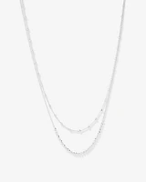 45cm Multi-Layer Bead Chain in Sterling Silver