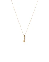 0.07 Carat TW Diamond Knots Pendant in 10kt Yellow Gold