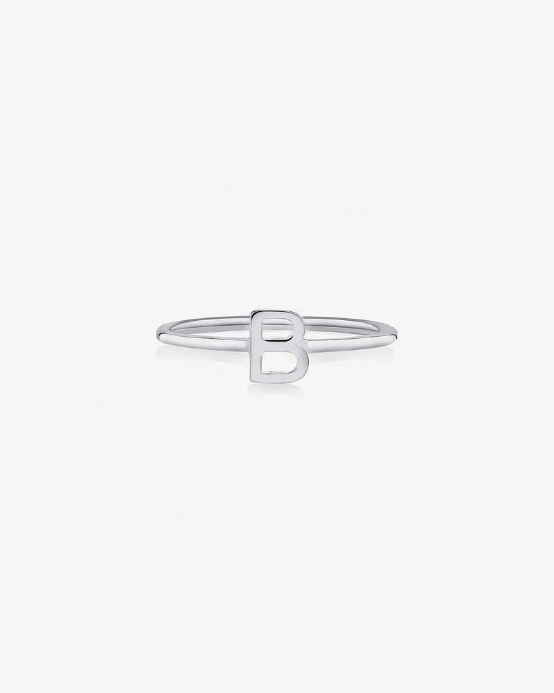 C Initial Ring in Sterling Silver