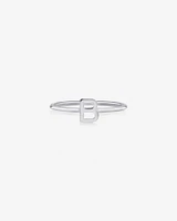 C Initial Ring in Sterling Silver