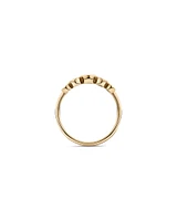 0.46 Carat TW Round Brilliant Graduated Diamond Bezel Set Ring in 10kt Yellow Gold